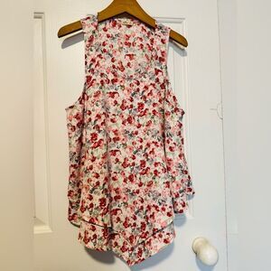 Hollister Asymmetrical Red and Pink Tank Top